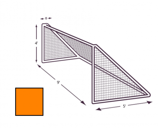 4x9 Orange Net with No Depth