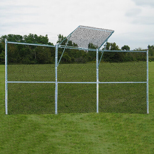 3-Panel Baseball/Softball Backstop with 1-Center Overhang