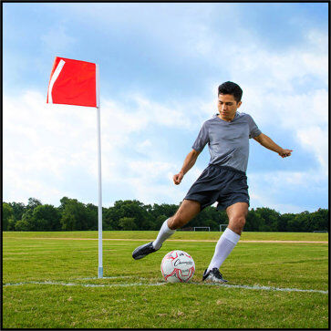 Deluxe Spring Loaded Corner Flag with Player