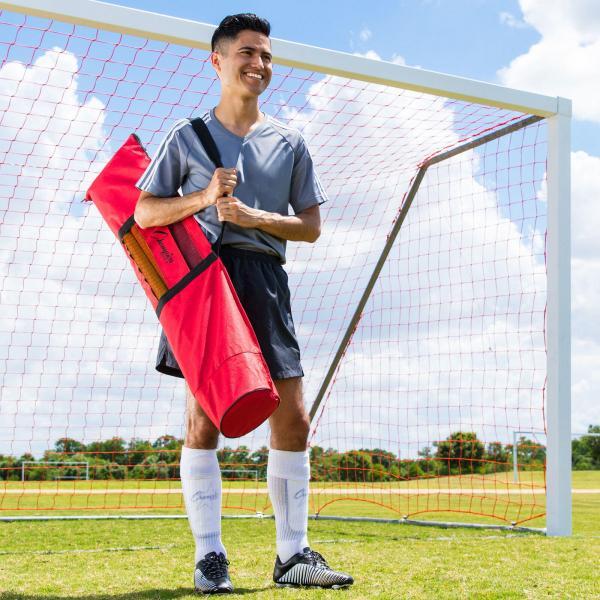 Adjustable Agility Pole Set with Soccer Player and Carry Bag