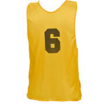 Yellow Youth Practice Scrimmage Vest with Numbers