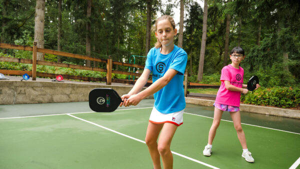 Player with a JuniorShot Pickleball Paddle