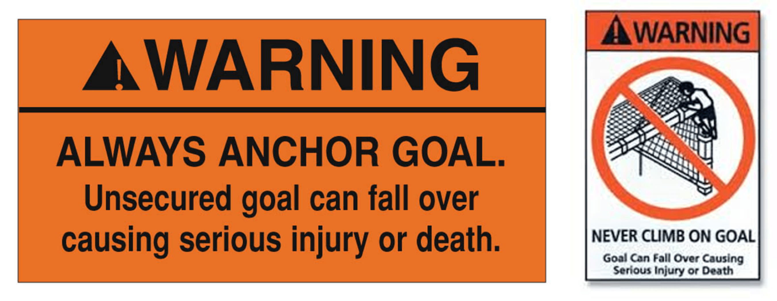 Soccer Goal Safety Sticker Large