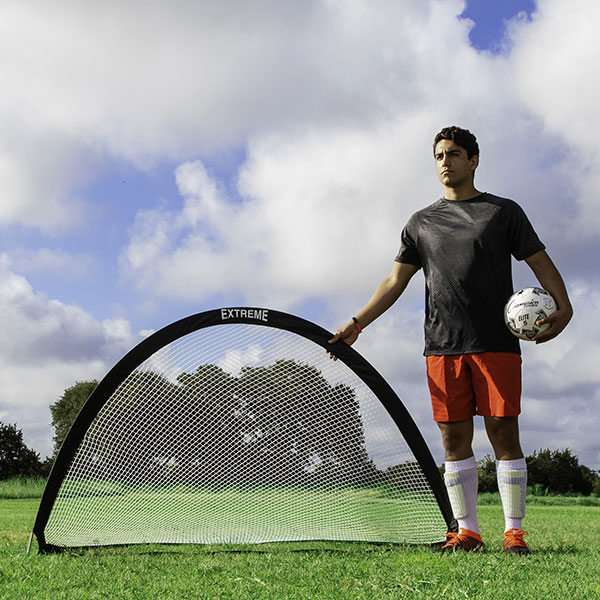 Extreme Half Moon Pop-up Goal 6' x 4' - with Player