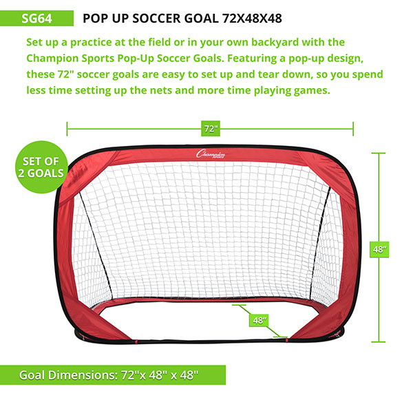 Pop-Up Soccer Goal-Dimensions